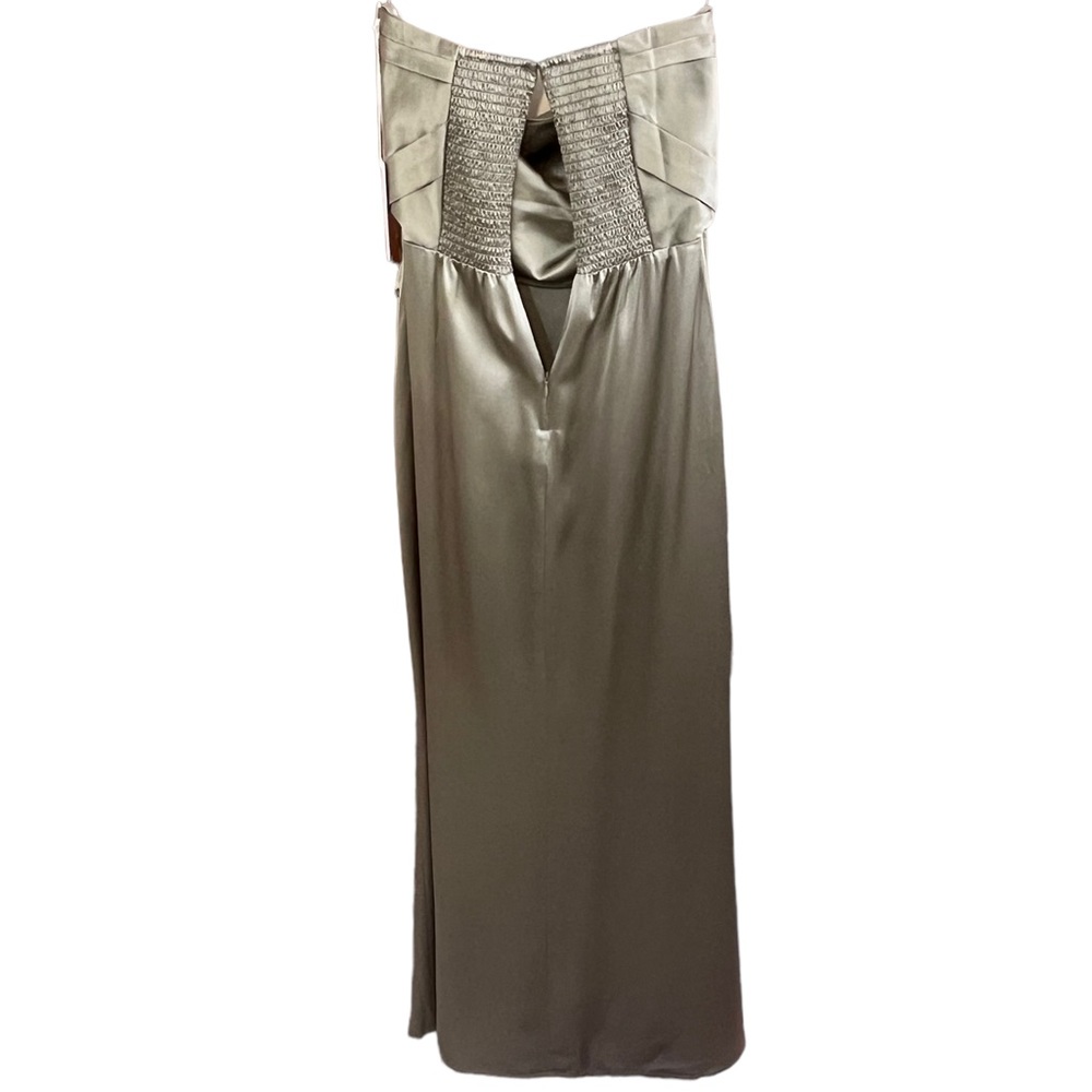 Reformation Dress Barrow Silk Maxi Gown Green Artichoke Sz 8 - Picture 6 of 15